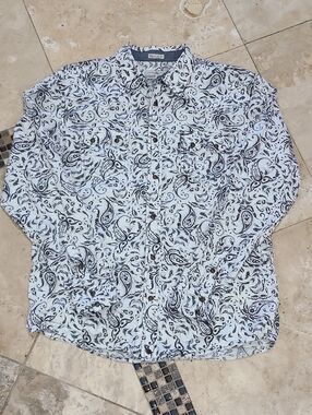 Cody James Men's Paisley Button-Down Shirt in White